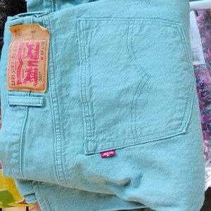 🚨B2G1 LEVI 501 Sea Green Denim Jeans